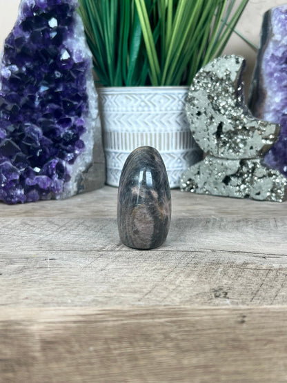 Black Moonstone Freeform 2.1in - Purple Door Alchemy
