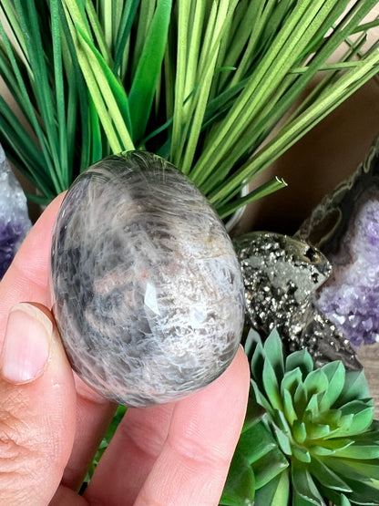 Black Moonstone Freeform 2.1in - Purple Door Alchemy