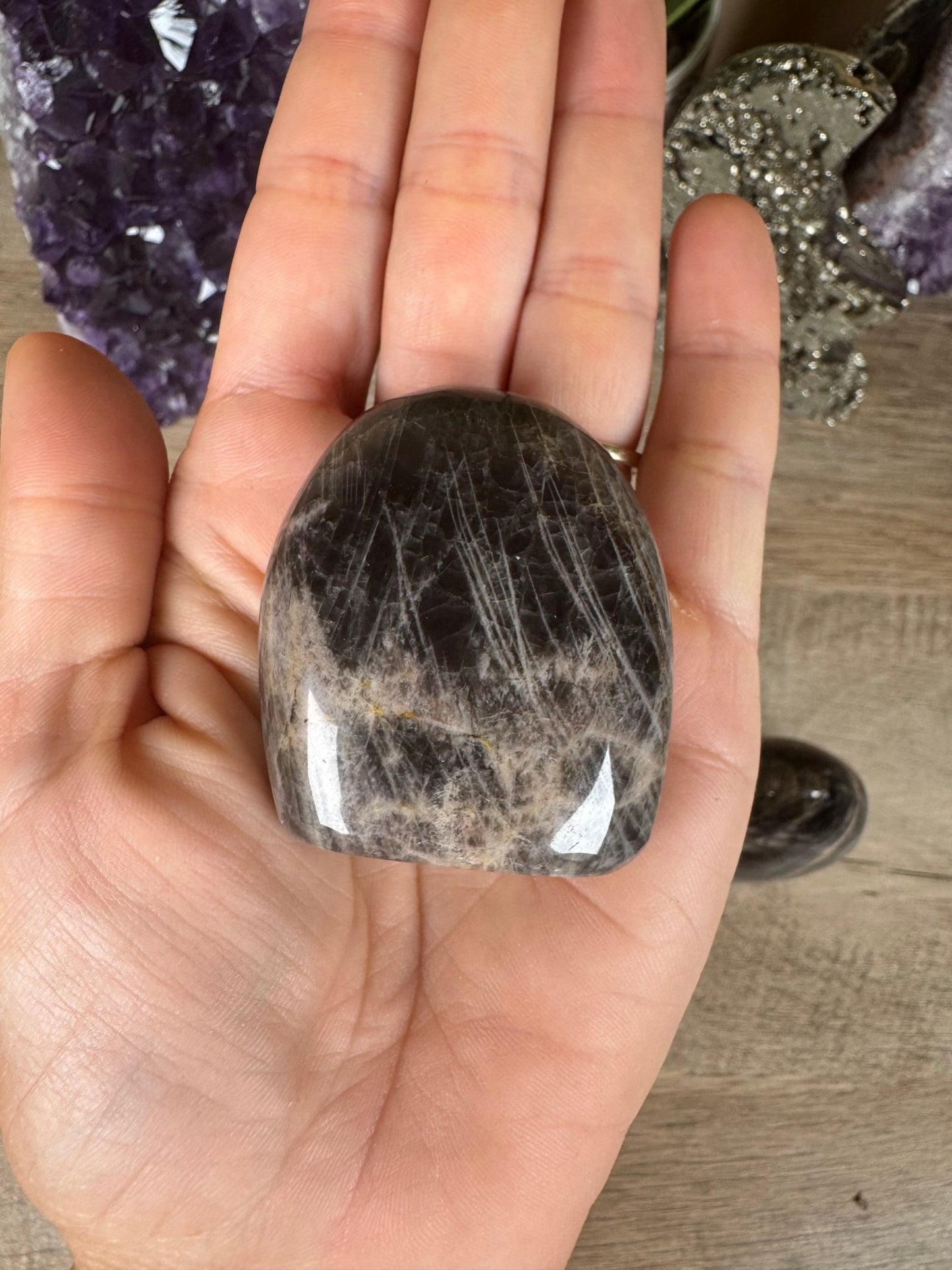 Black Moonstone Freeform - Purple Door Alchemy