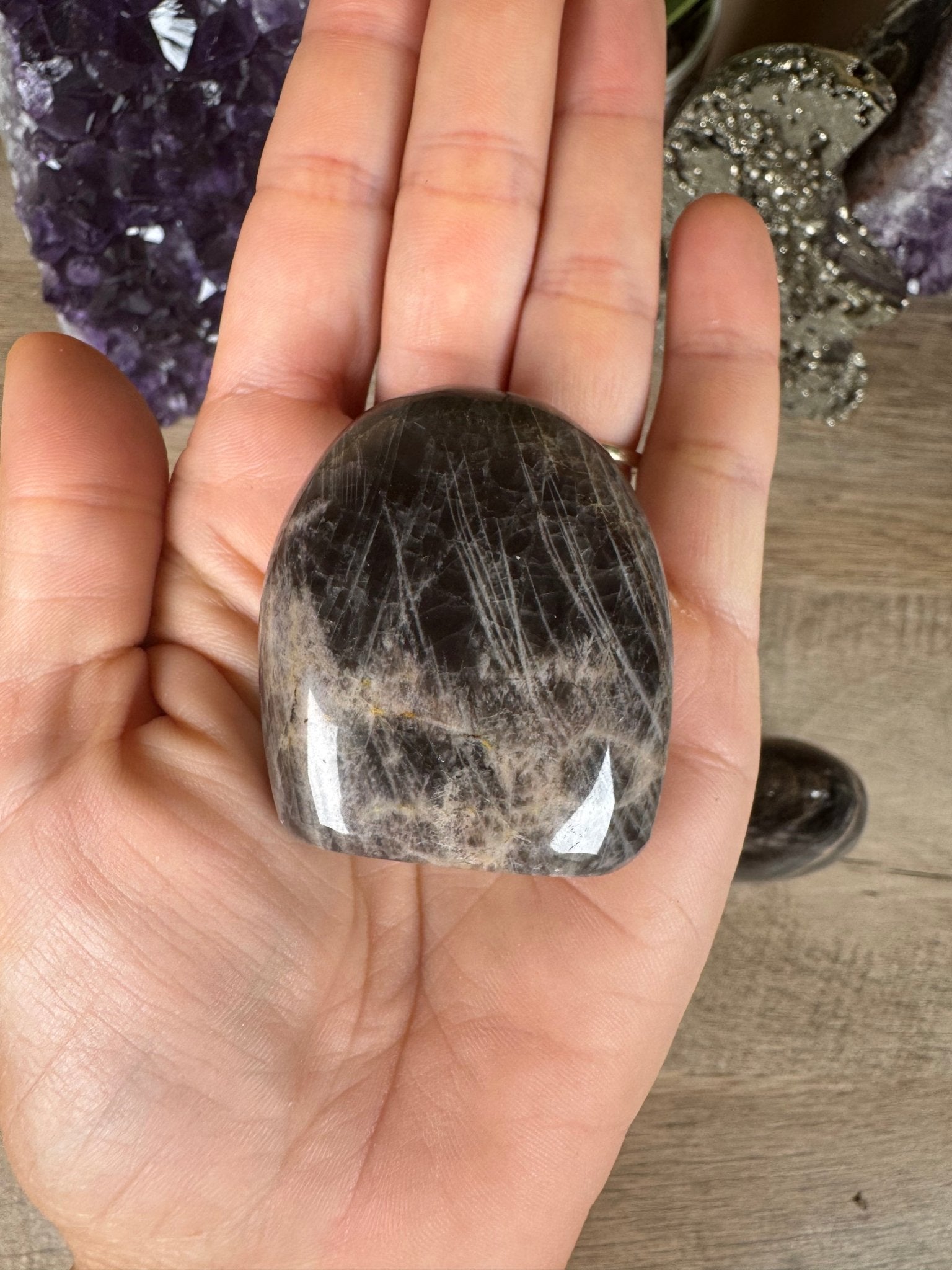 Black Moonstone Freeform - Purple Door Alchemy
