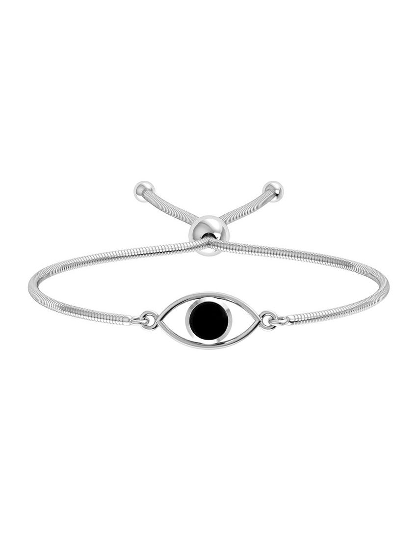 Black Onyx Evil Eye Bracelet - Purple Door Alchemy