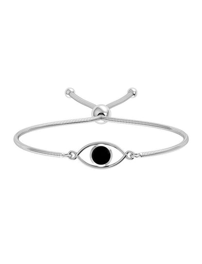 Black Onyx Evil Eye Bracelet - Purple Door Alchemy