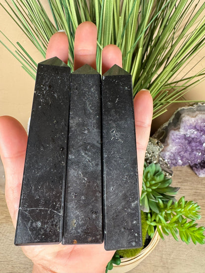 Black Tourmaline Obelisk - Purple Door Alchemy