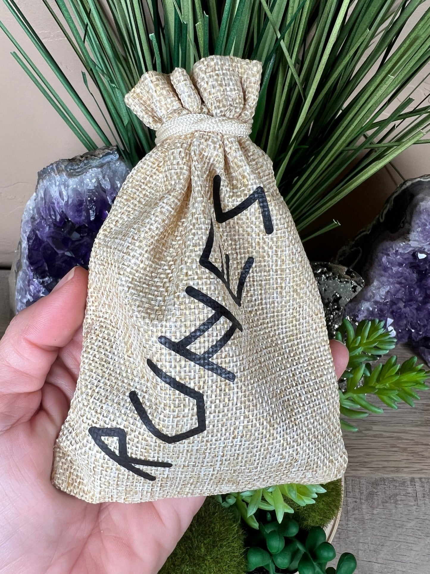 Black Tourmaline Runes - Purple Door Alchemy