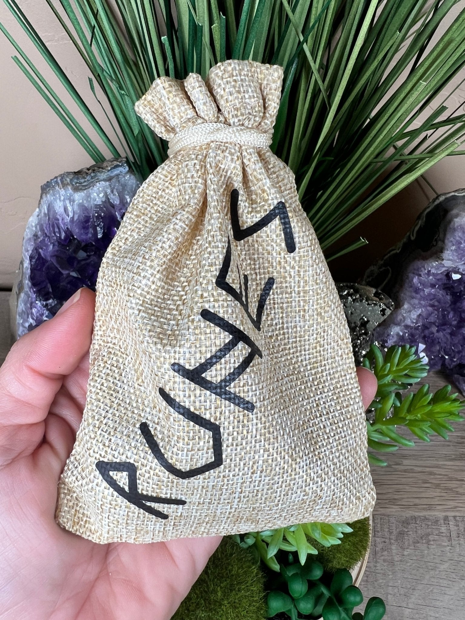 Black Tourmaline Runes - Purple Door Alchemy