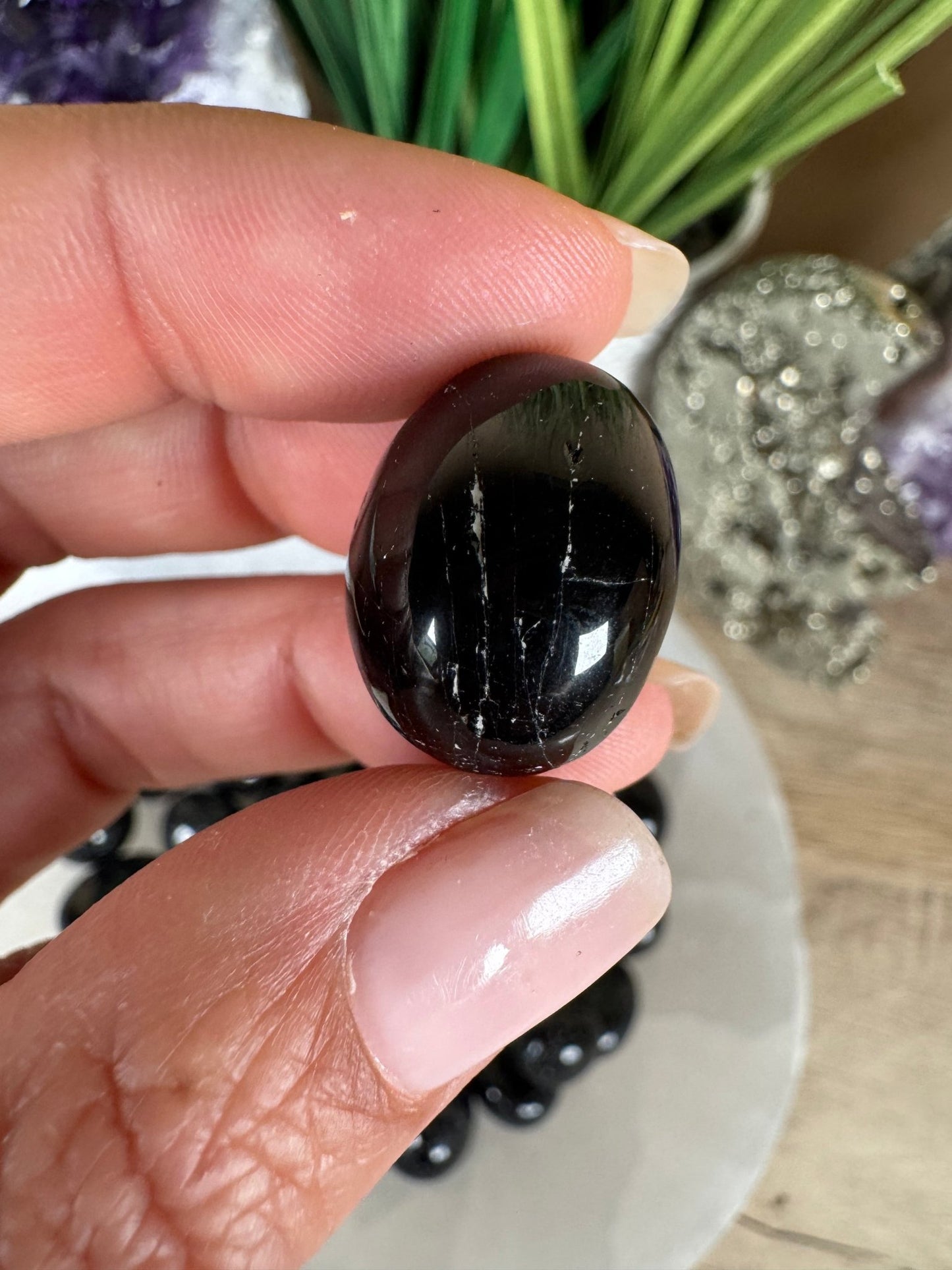 Black Tourmaline Tumble - Purple Door Alchemy