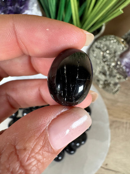 Black Tourmaline Tumble - Purple Door Alchemy