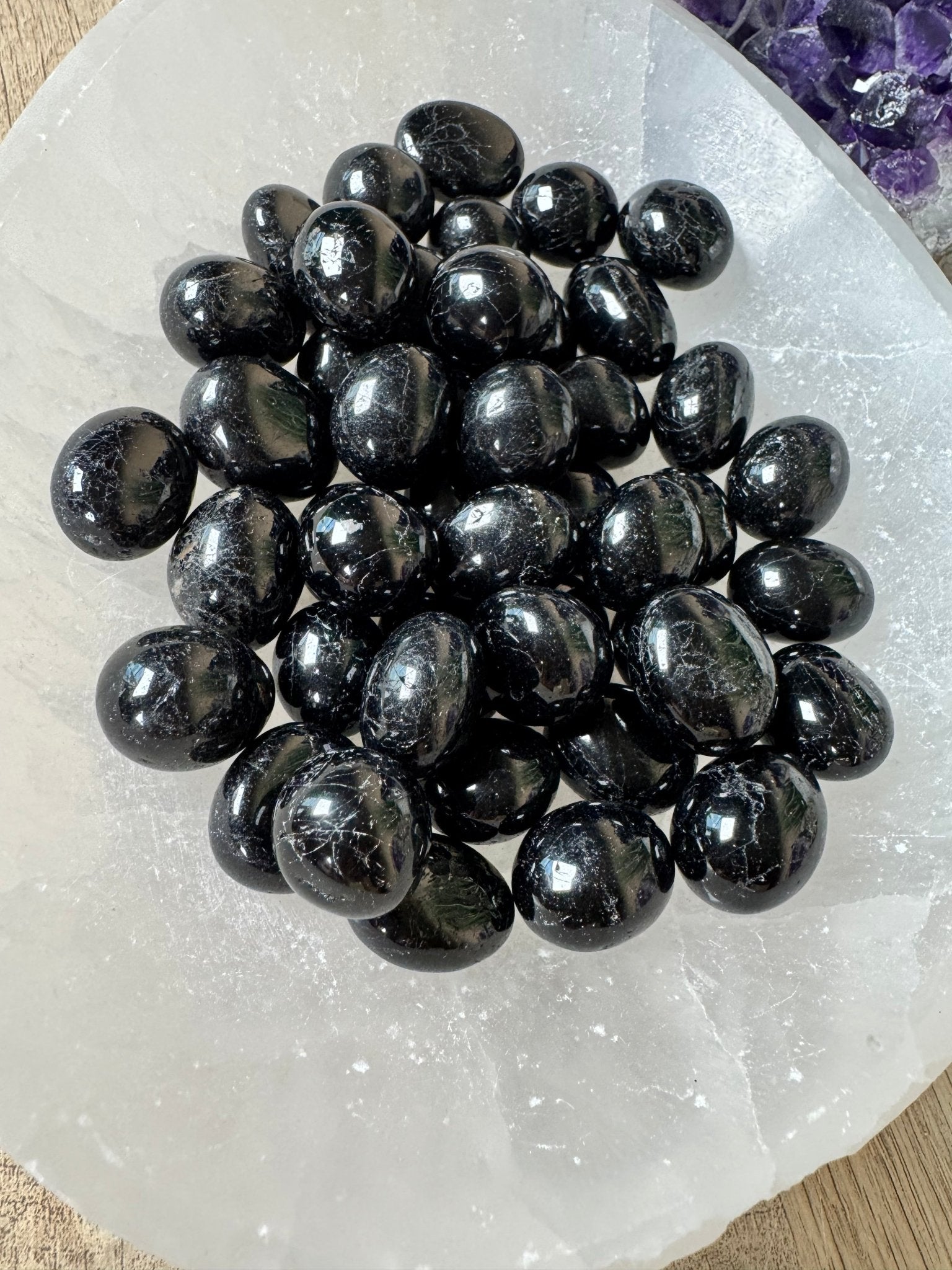 Black Tourmaline Tumble - Purple Door Alchemy