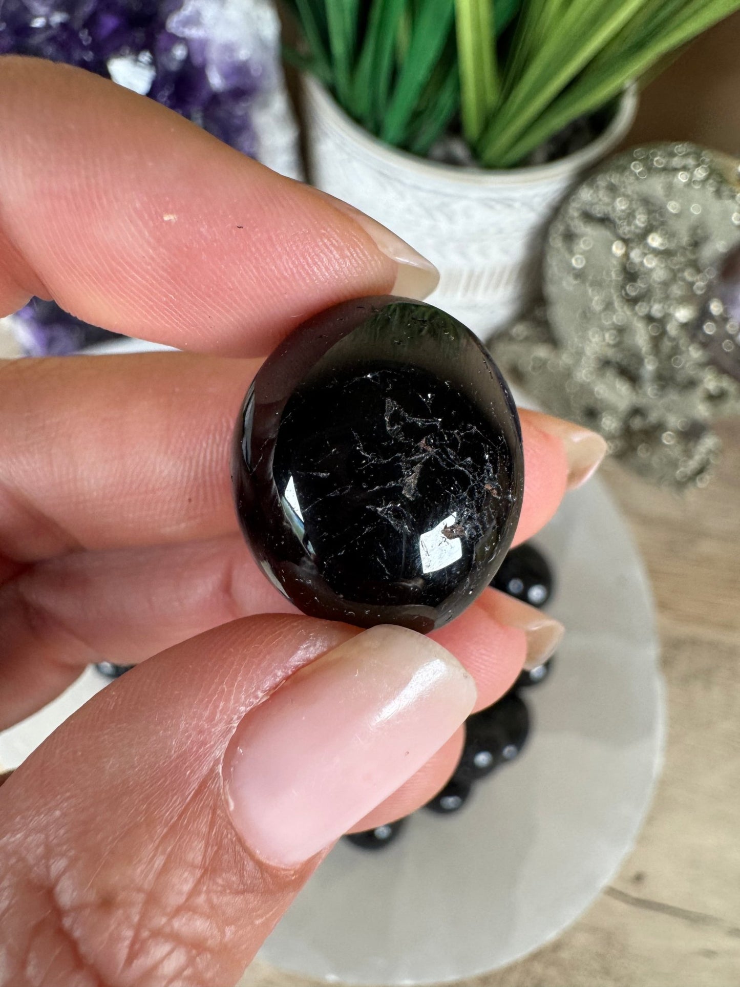 Black Tourmaline Tumble - Purple Door Alchemy