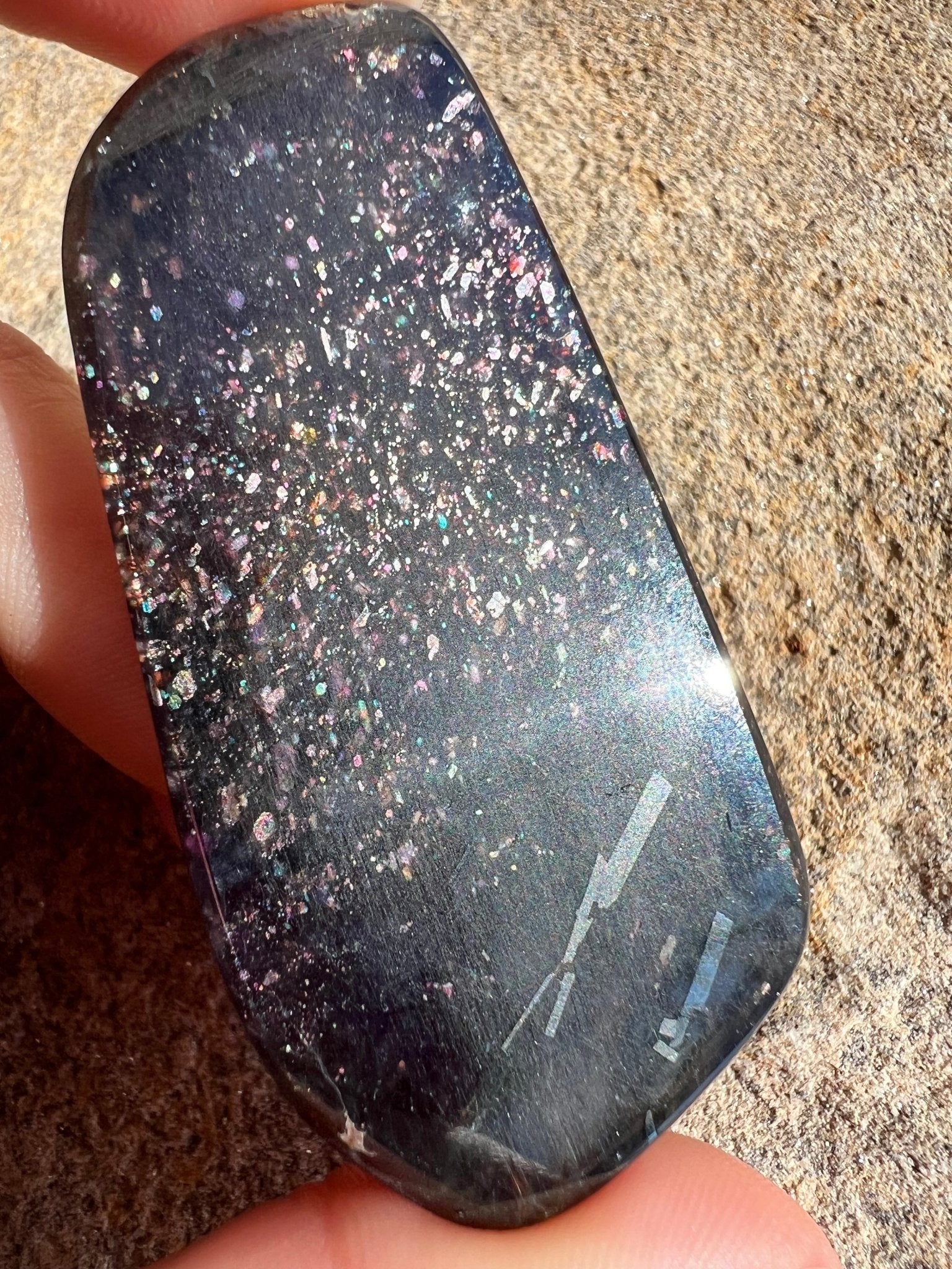 Bloodshot Iolite Sunstone Slab 28g - Purple Door Alchemy