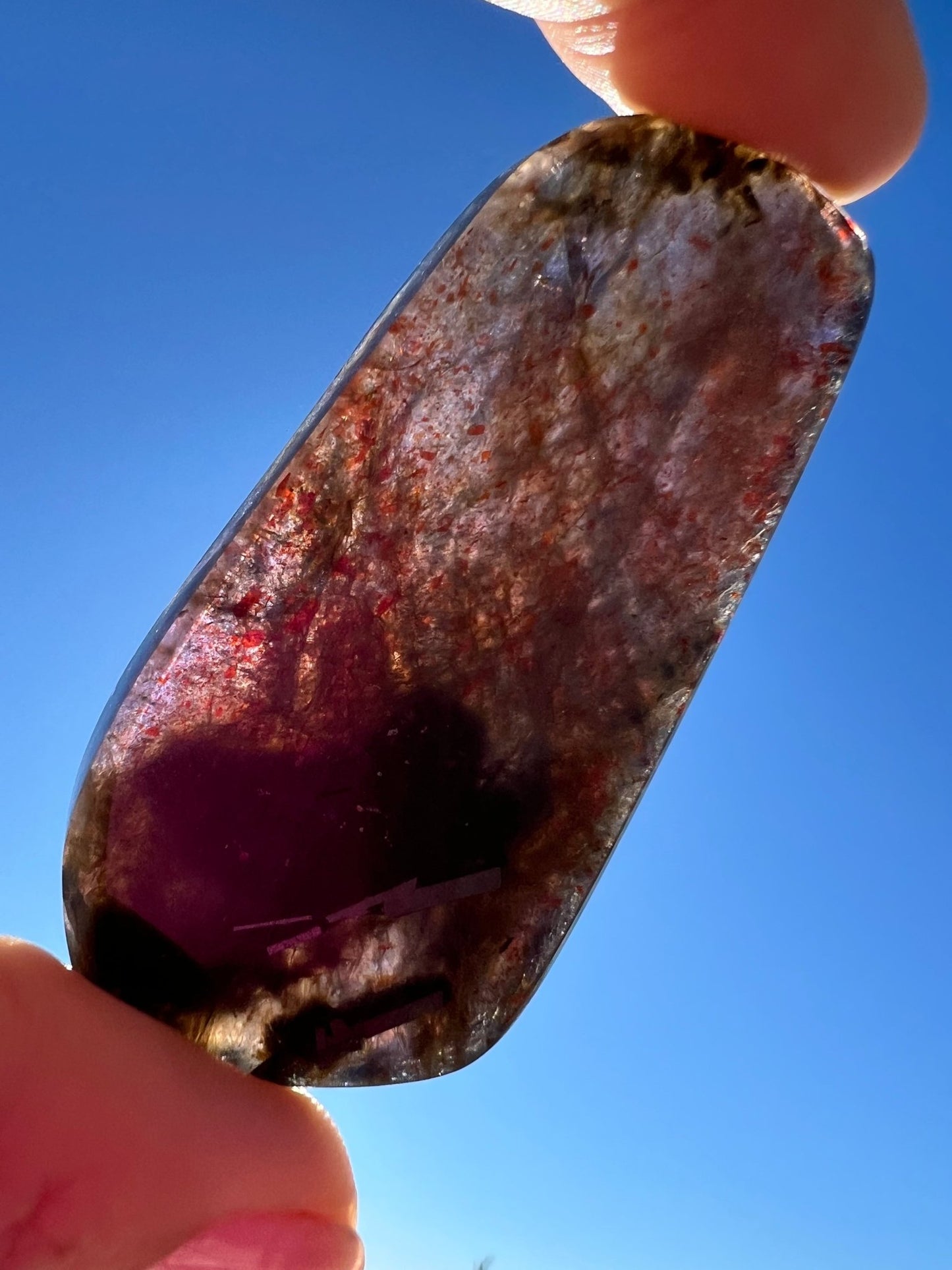 Bloodshot Iolite Sunstone Slab 28g - Purple Door Alchemy