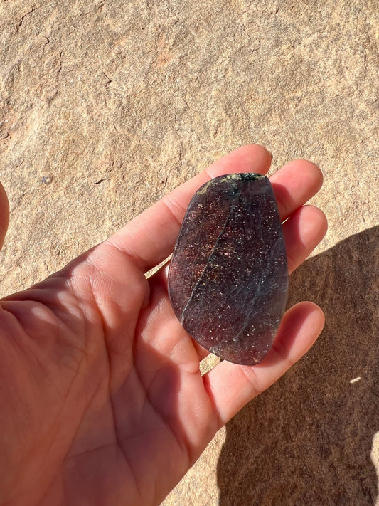 Bloodshot Iolite Sunstone Slab 32g - Purple Door Alchemy