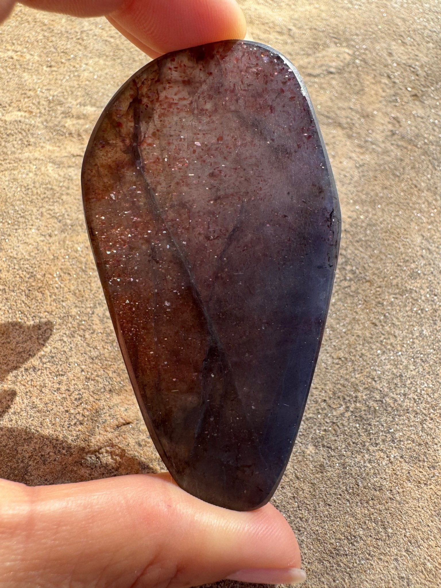 Bloodshot Iolite Sunstone Slab 47g - Purple Door Alchemy