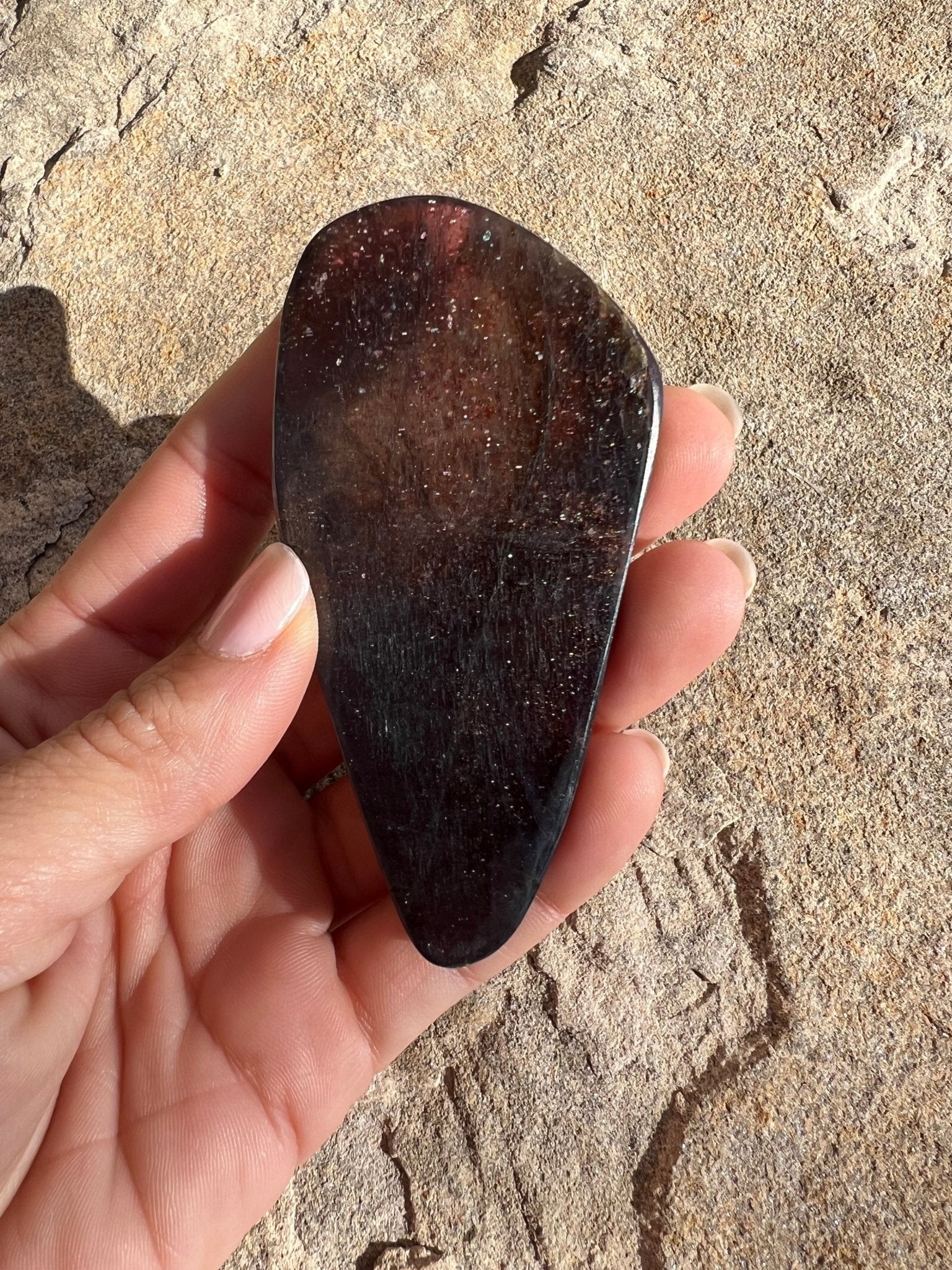 Bloodshot Iolite Sunstone Slab 59g - Purple Door Alchemy