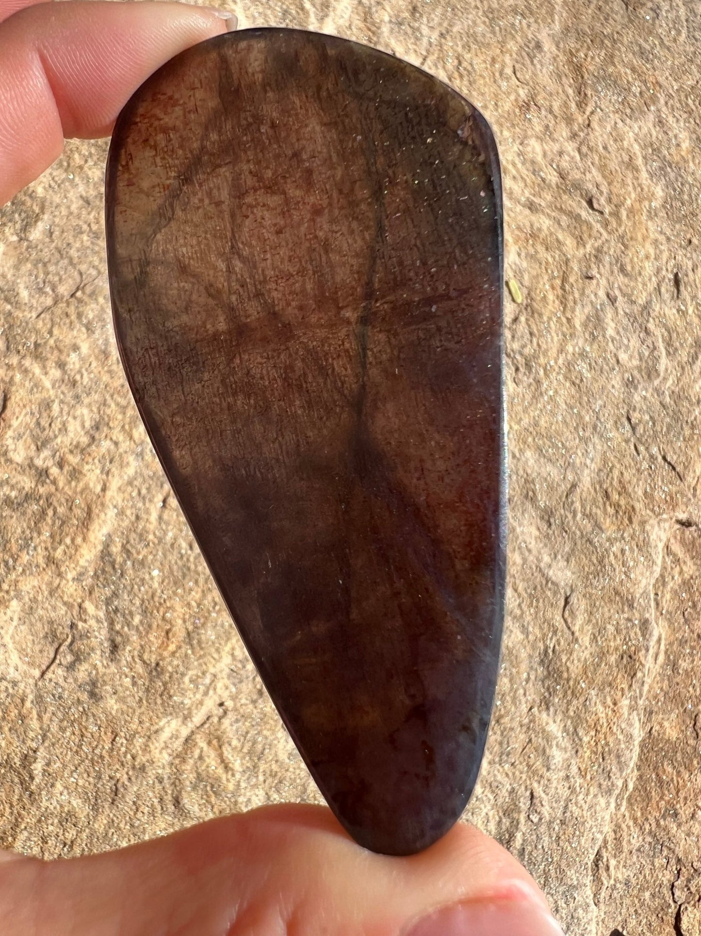 Bloodshot Iolite Sunstone Slab 59g - Purple Door Alchemy