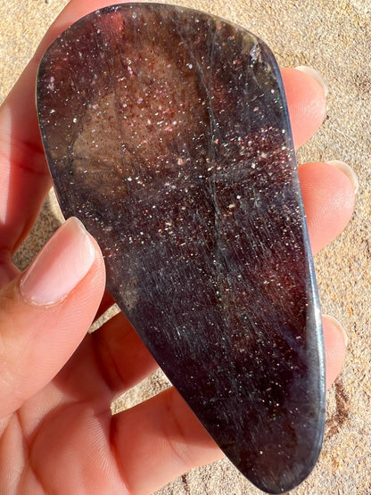 Bloodshot Iolite Sunstone Slab 59g - Purple Door Alchemy