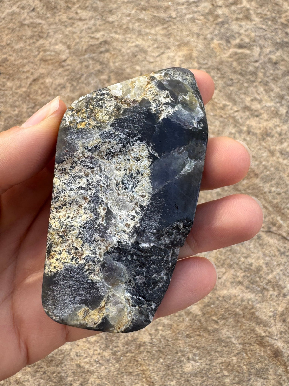 Bloodshot Iolite Sunstone Slab 89g - Purple Door Alchemy