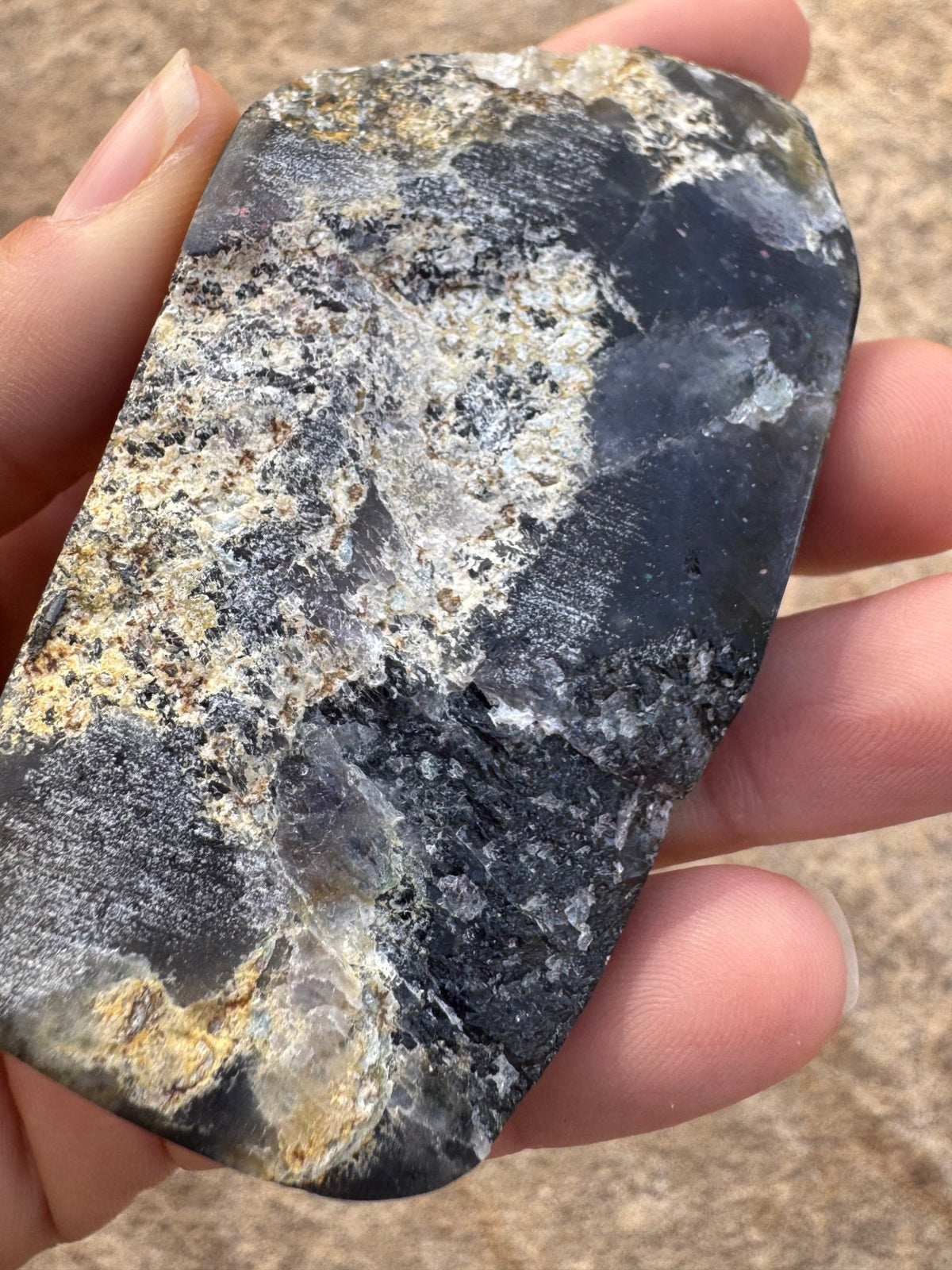 Bloodshot Iolite Sunstone Slab 89g - Purple Door Alchemy