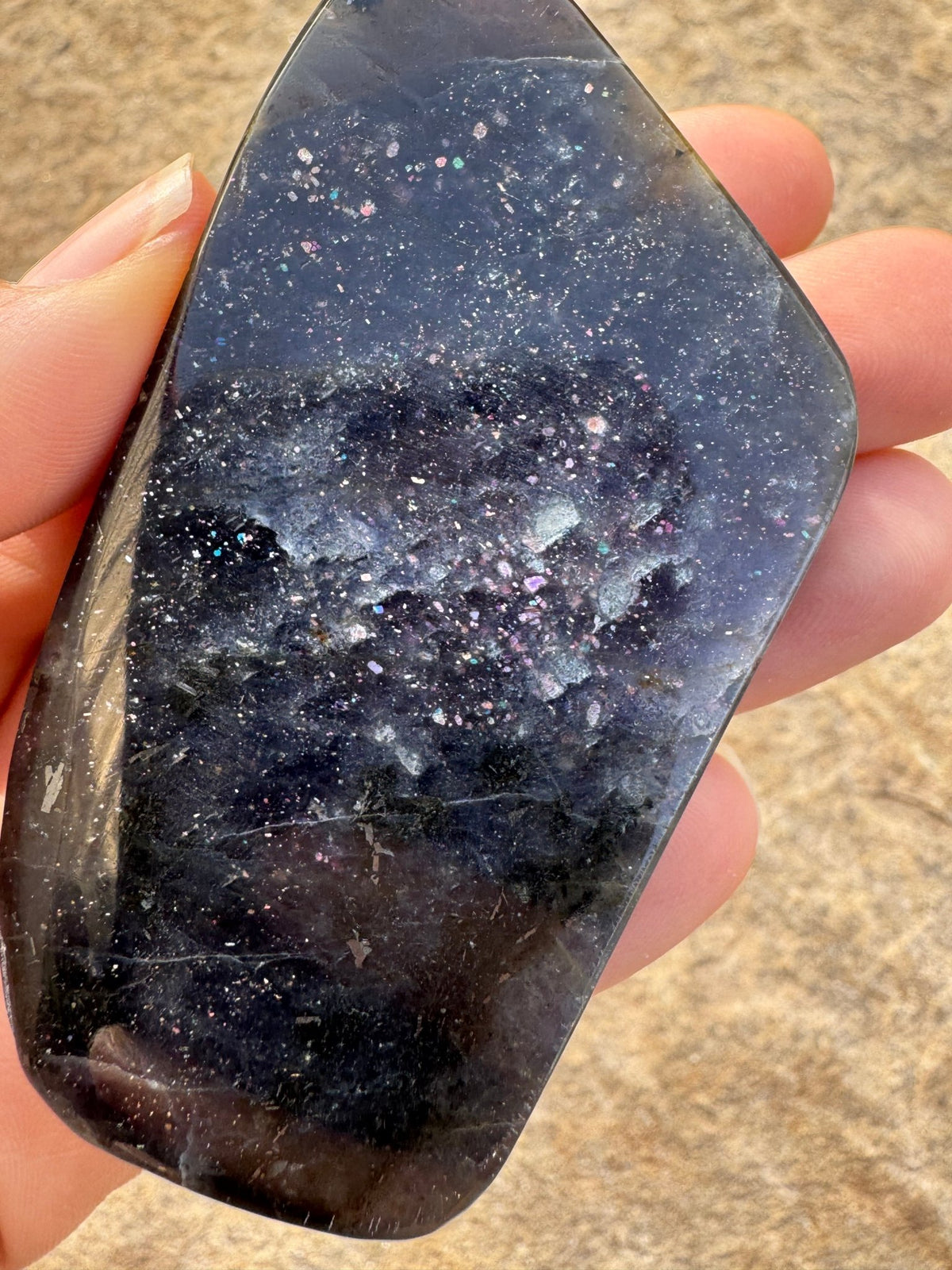 Bloodshot Iolite Sunstone Slab 89g - Purple Door Alchemy