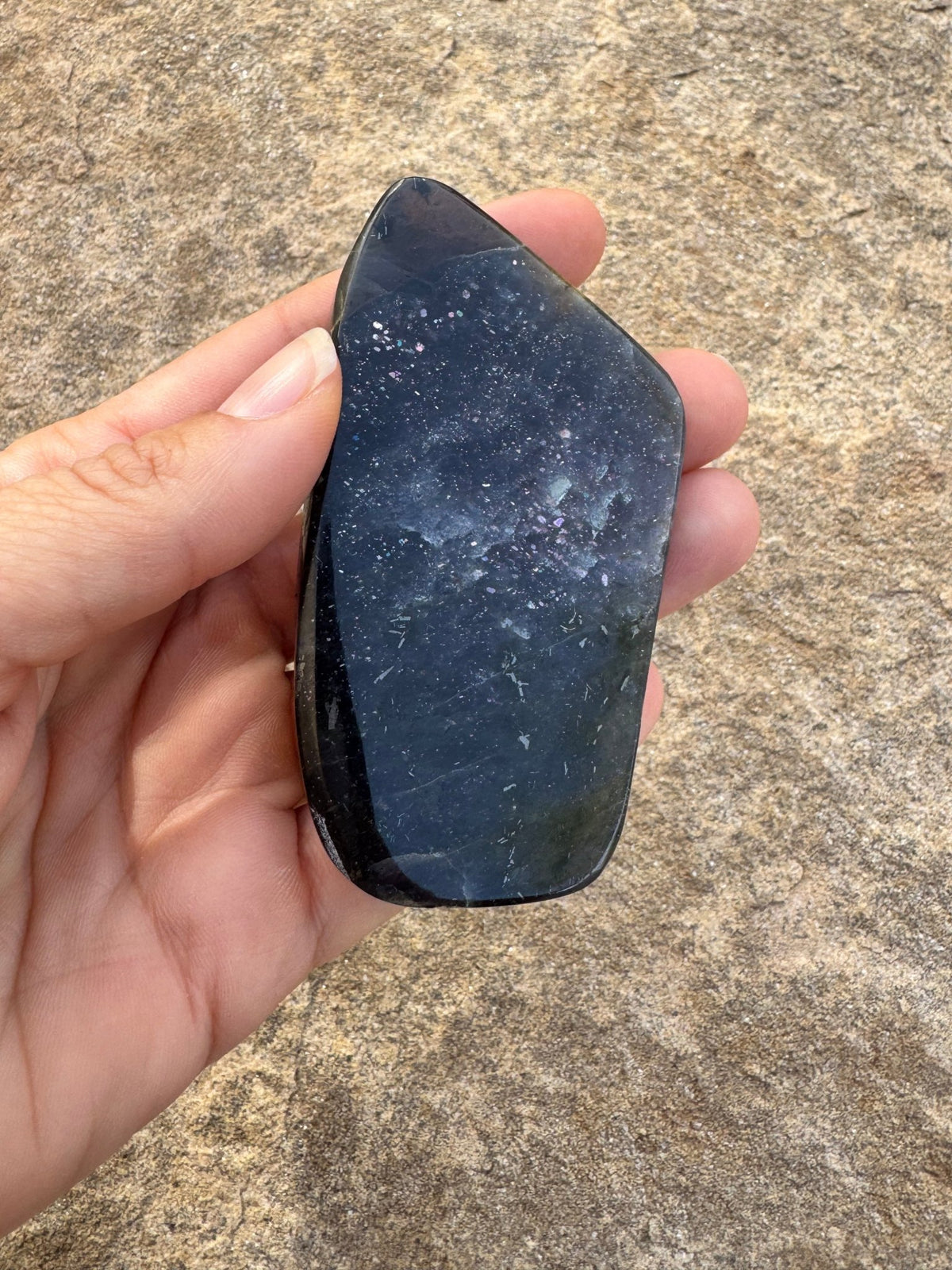 Bloodshot Iolite Sunstone Slab 89g - Purple Door Alchemy