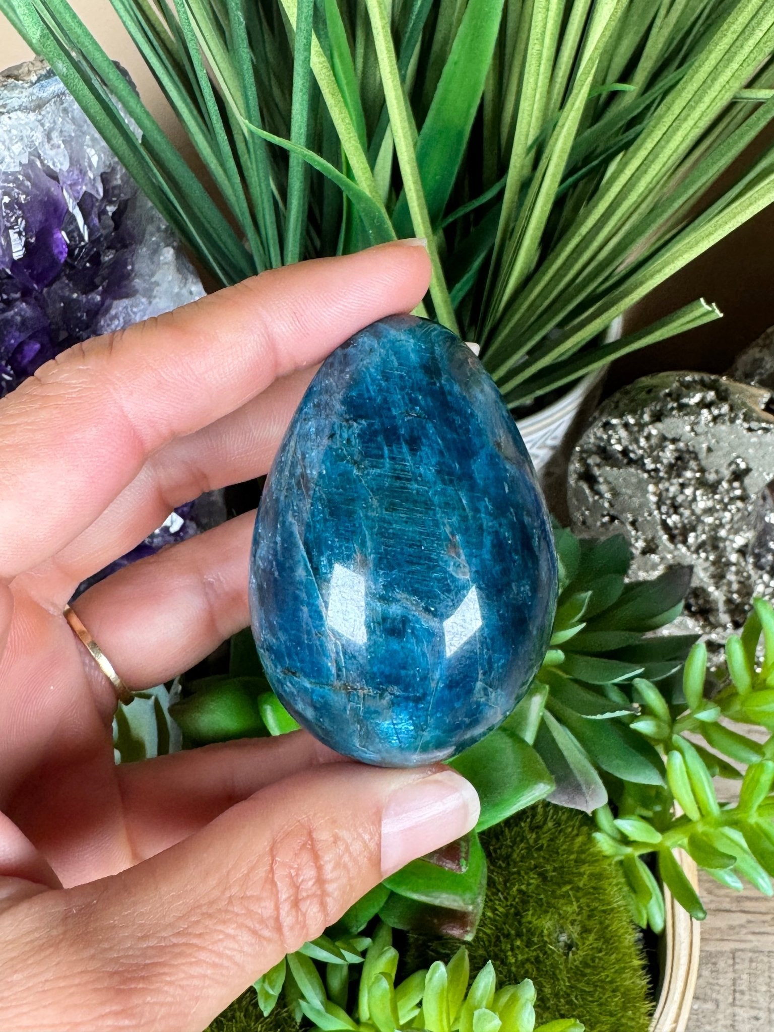 Blue Apatite Eggs - Purple Door Alchemy
