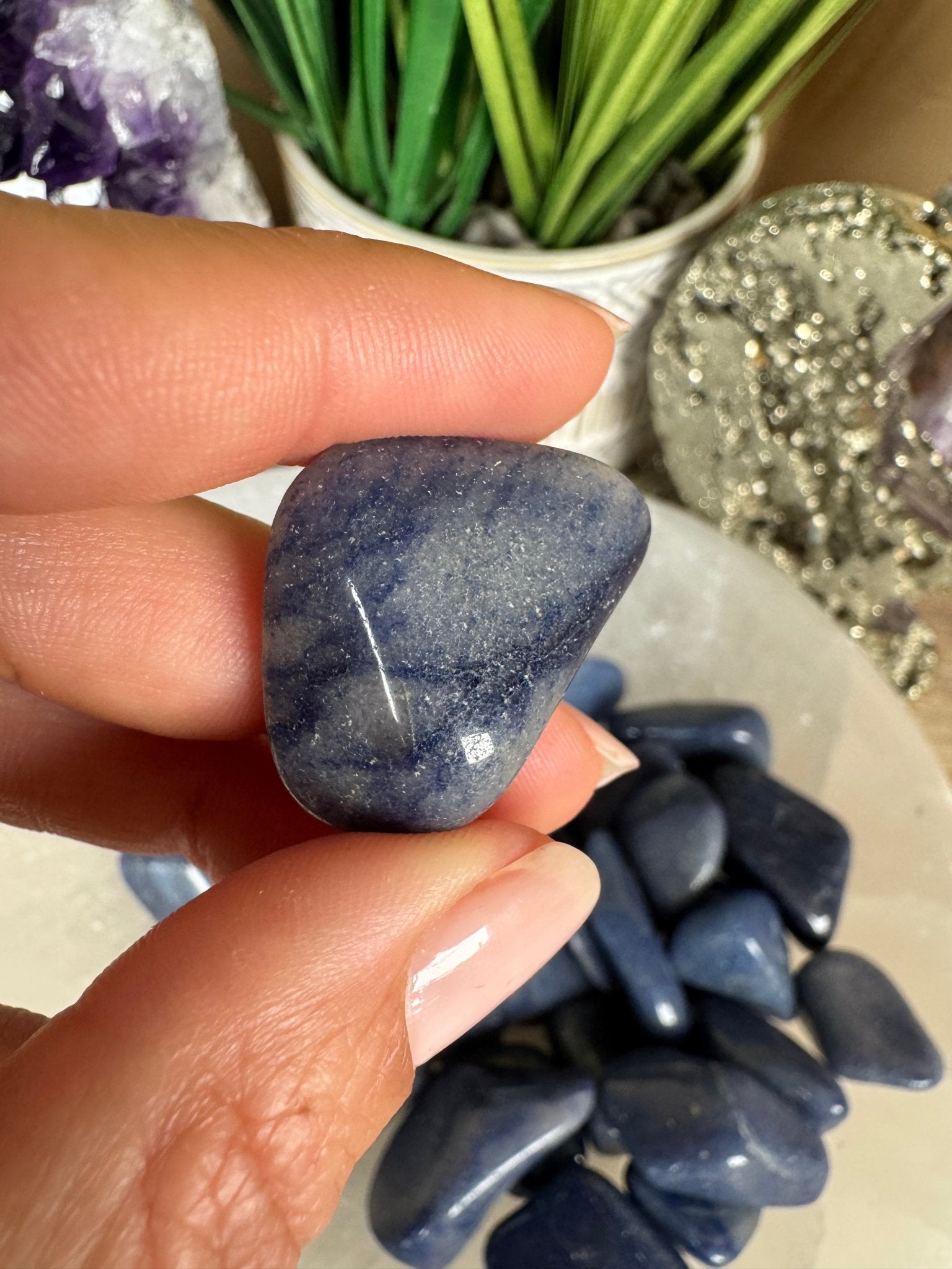 Blue Aventurine Tumble - Purple Door Alchemy