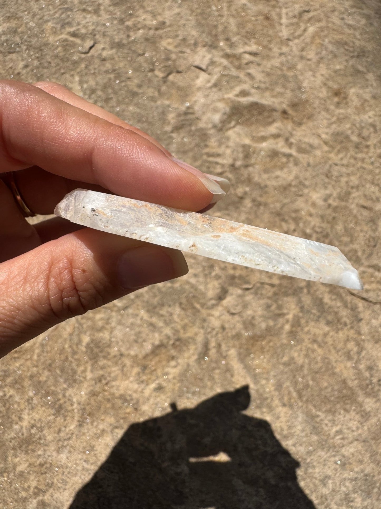 Blue Flash Moonstone Polished Slab 45g - Purple Door Alchemy