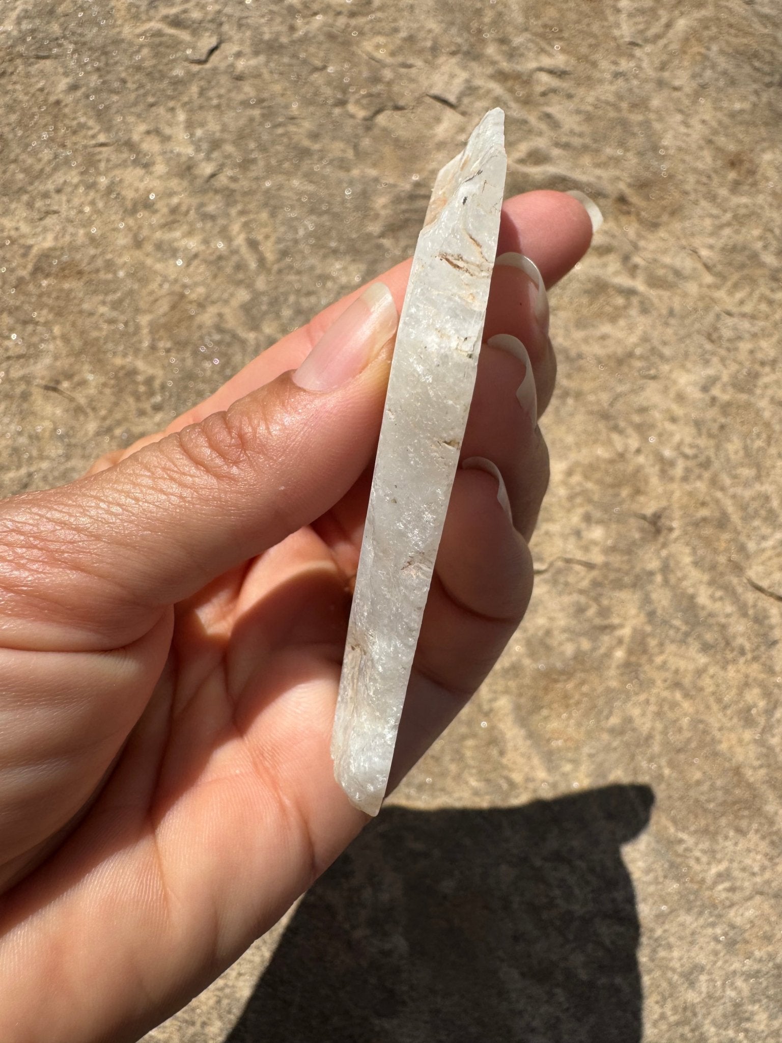 Blue Flash Moonstone Polished Slab 45g - Purple Door Alchemy