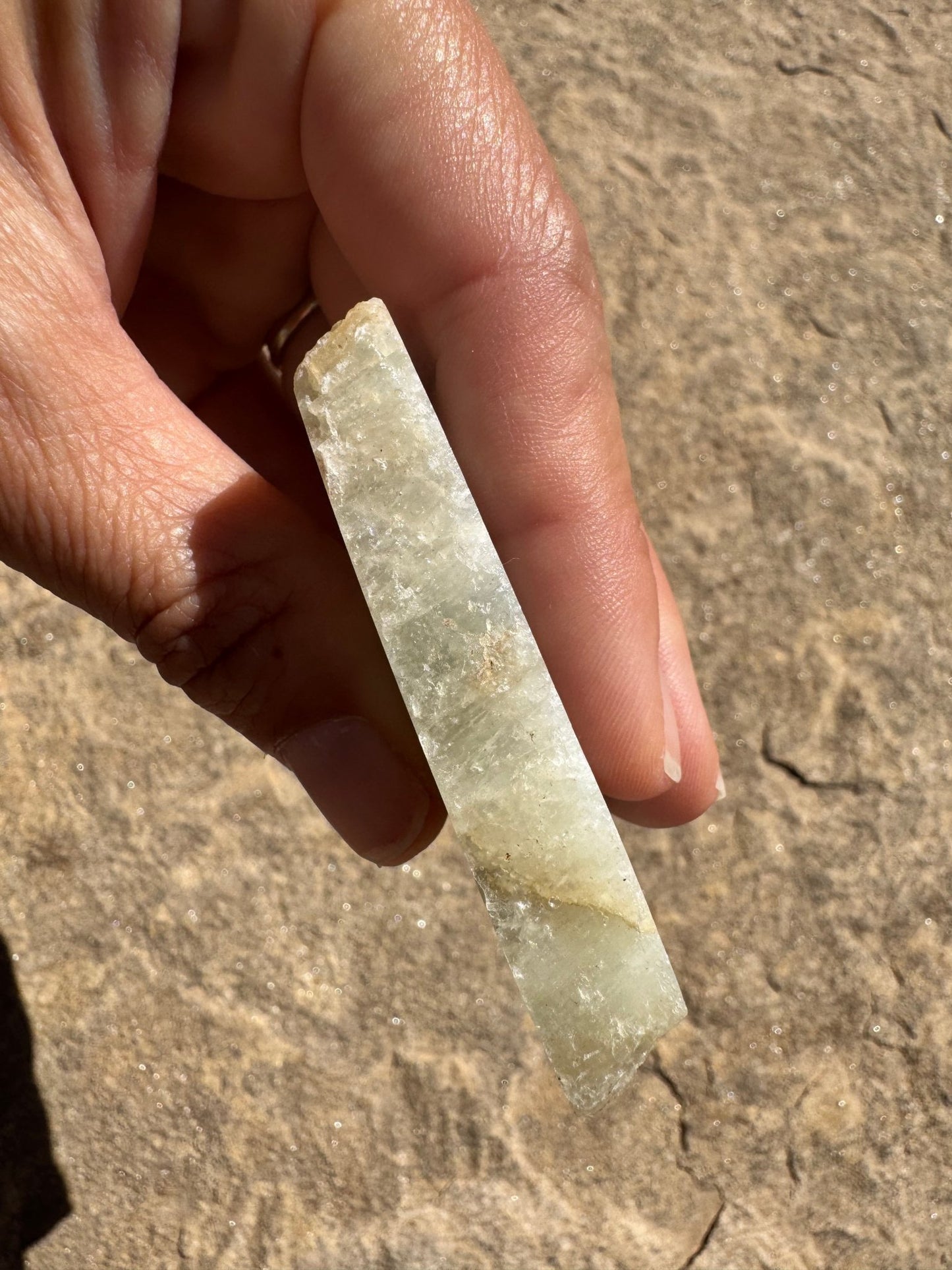 Blue Flash Moonstone Polished Slab 46g - Purple Door Alchemy