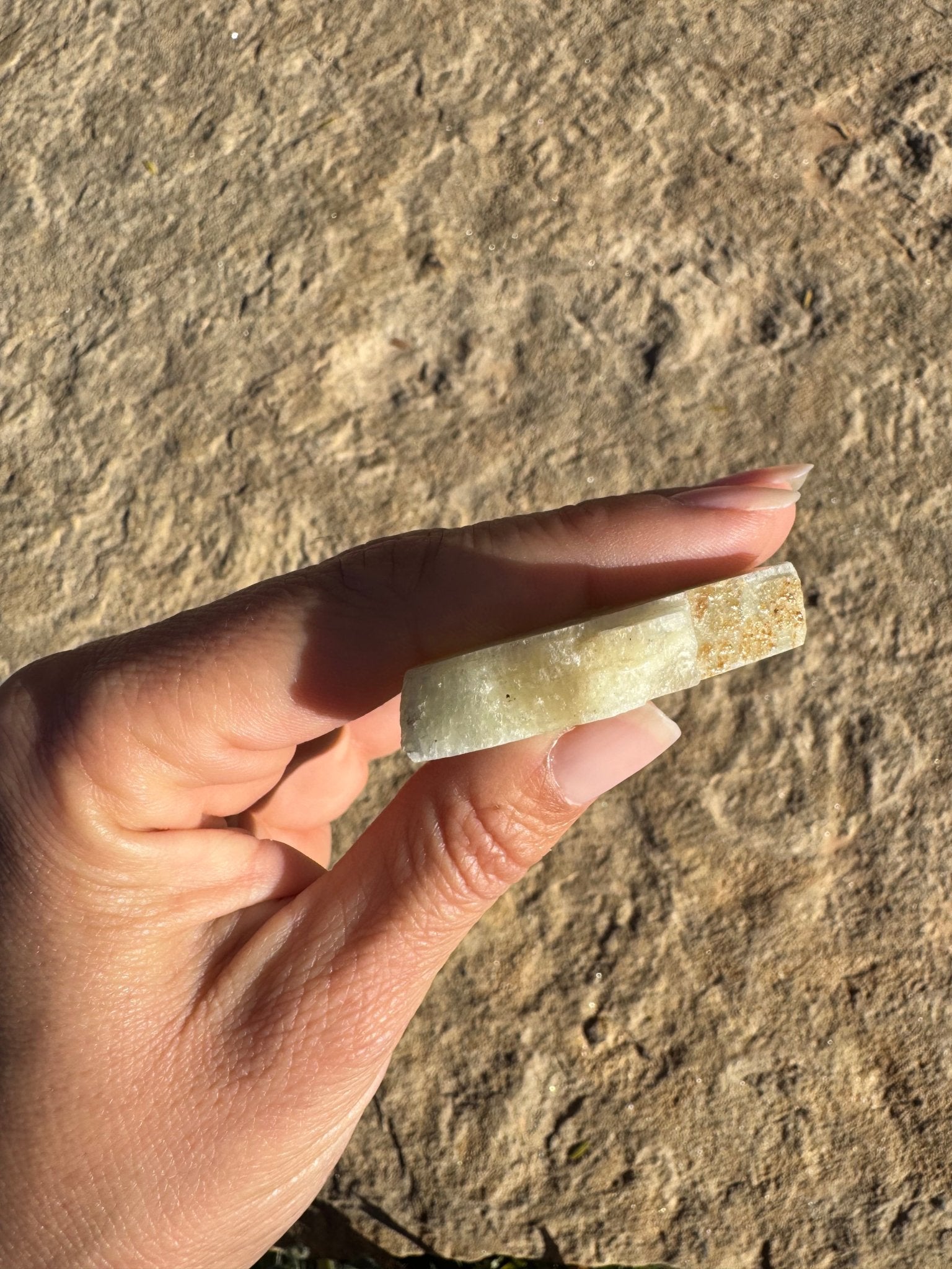 Blue Flash Moonstone Polished Slab 49g - Purple Door Alchemy