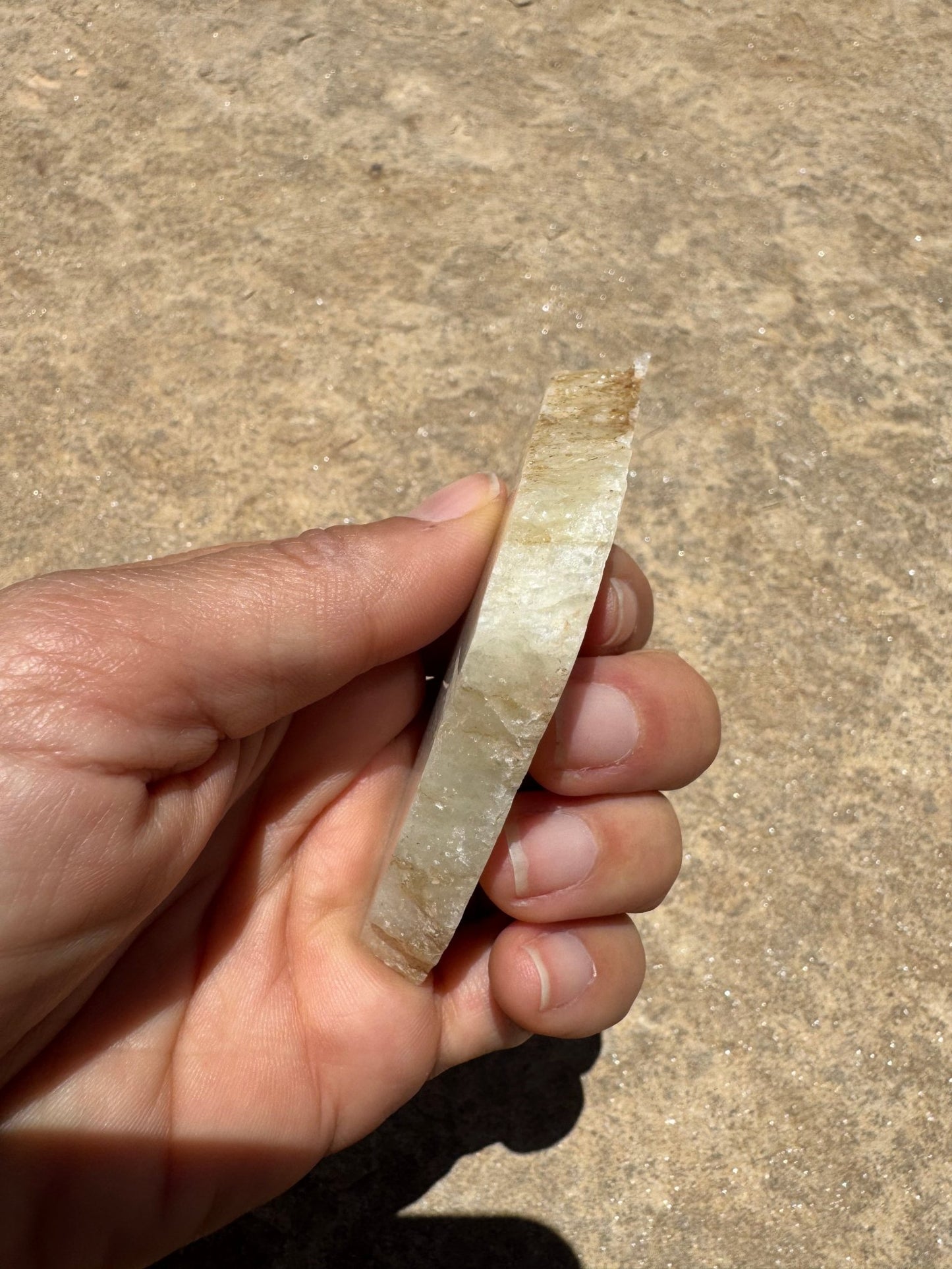 Blue Flash Moonstone Polished Slab 70g - Purple Door Alchemy