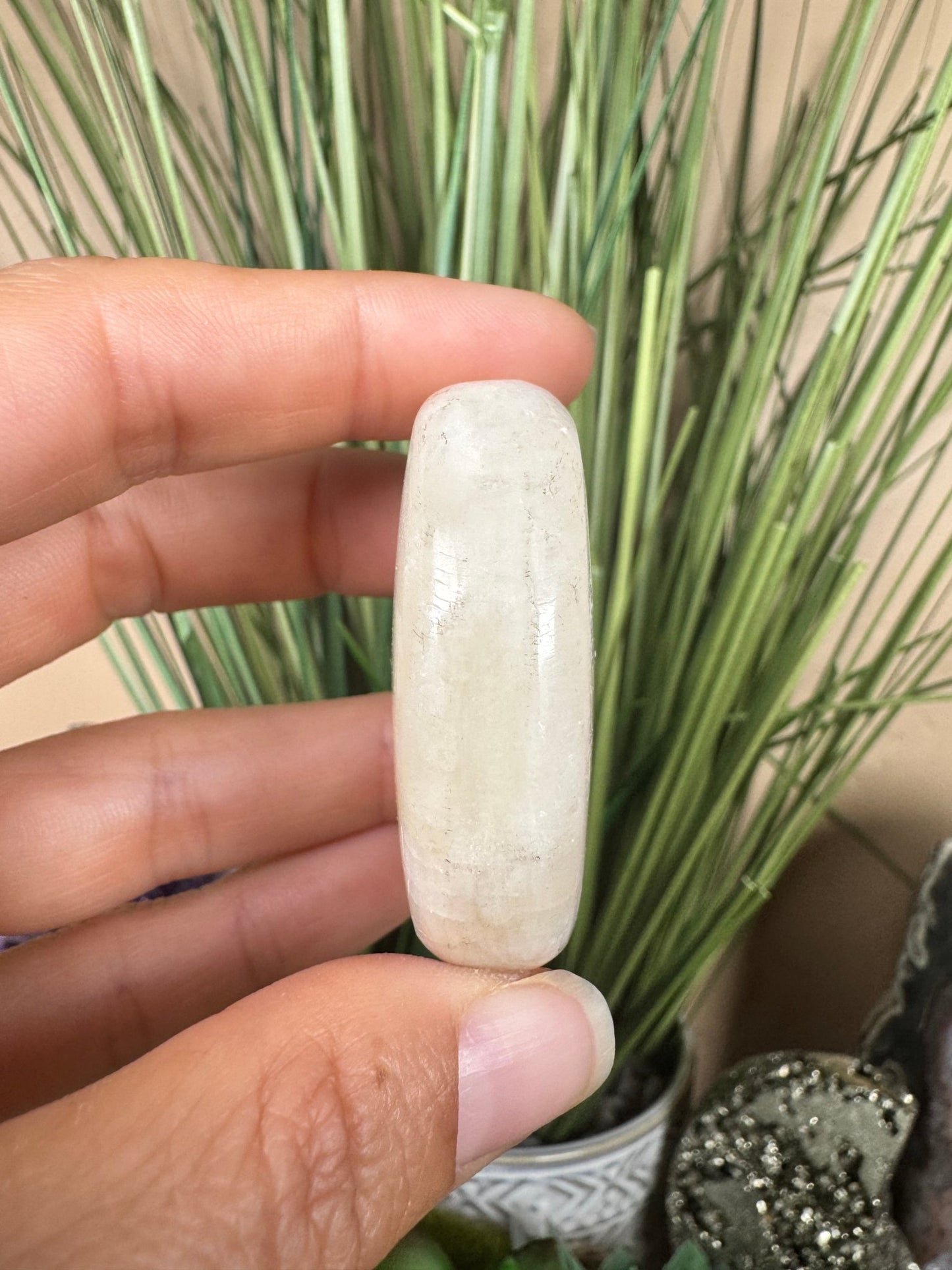 Blue Flash Palm Stone - Purple Door Alchemy
