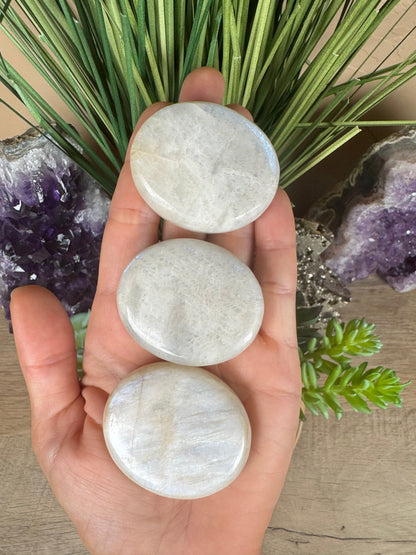 Blue Flash Palm Stone - Purple Door Alchemy