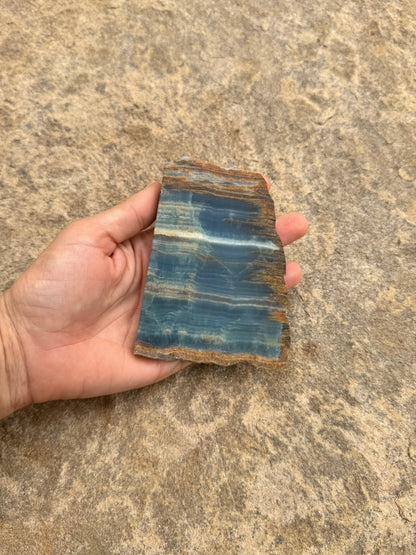 Blue Onyx Calcite Slab 155g - Purple Door Alchemy