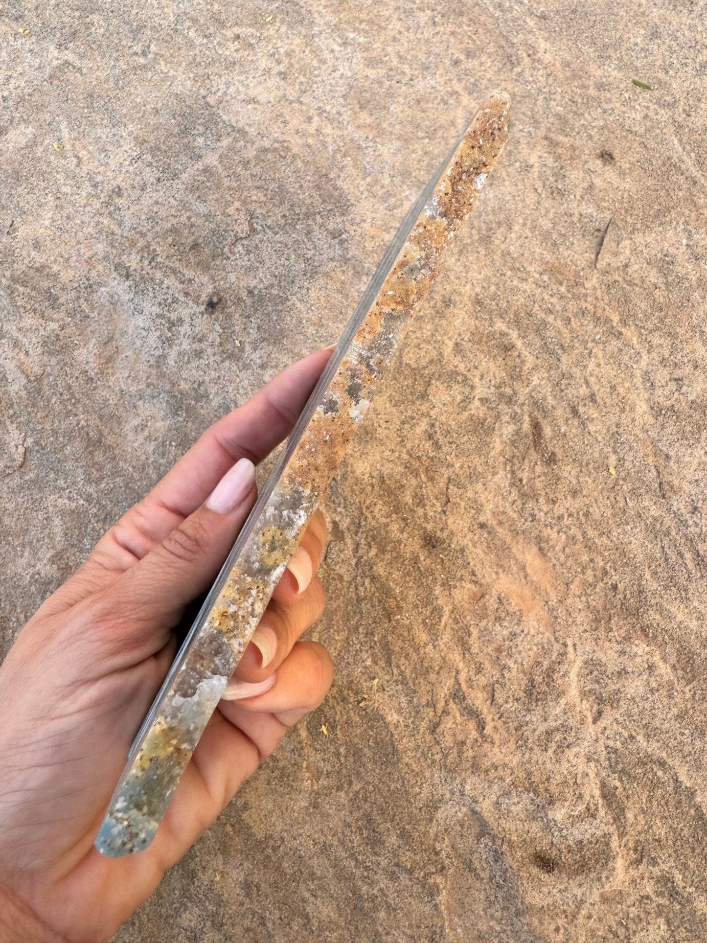 Blue Onyx Calcite Slab 276g - Purple Door Alchemy