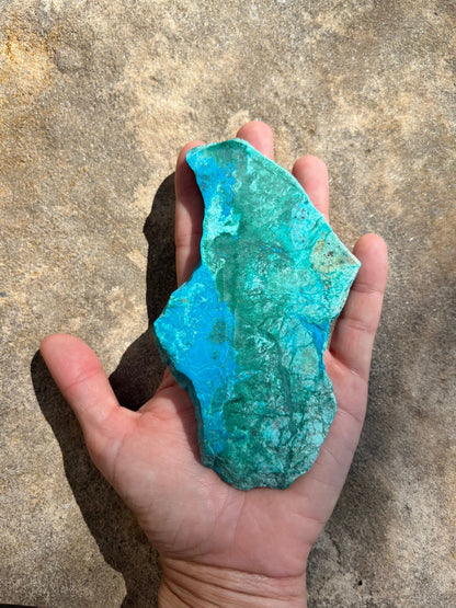 Blue River Chrysocolla Slab 138g - Purple Door Alchemy