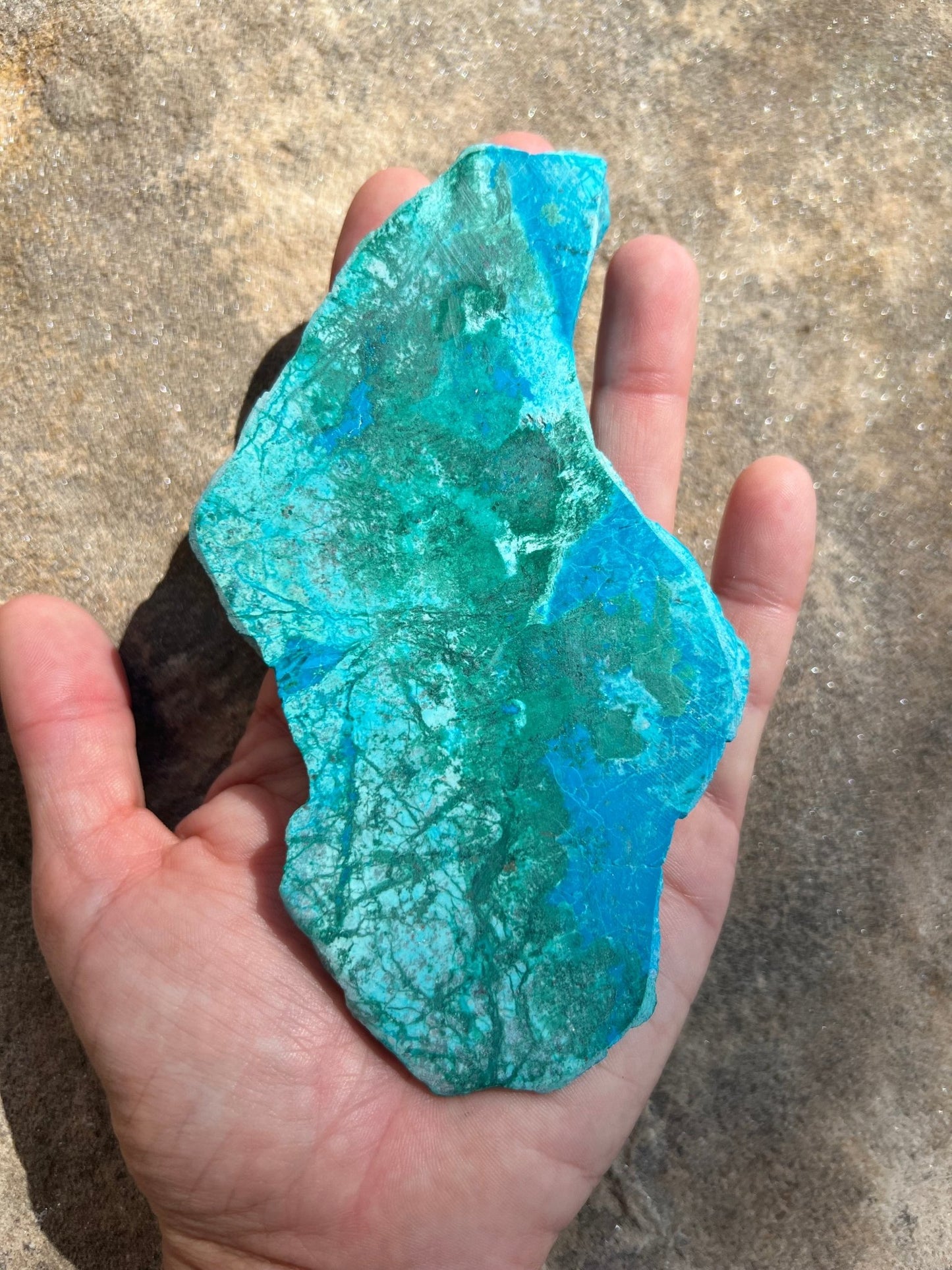 Blue River Chrysocolla Slab 138g - Purple Door Alchemy