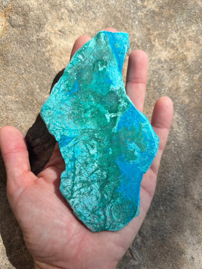 Blue River Chrysocolla Slab 138g - Purple Door Alchemy