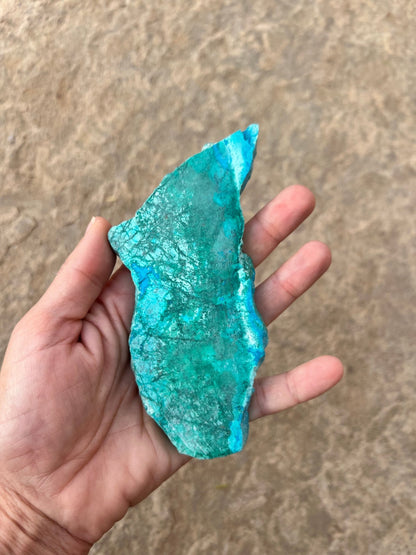 Blue River Chrysocolla Slab 142g - Purple Door Alchemy