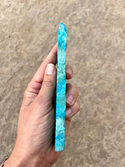 Blue River Chrysocolla Slab 142g - Purple Door Alchemy