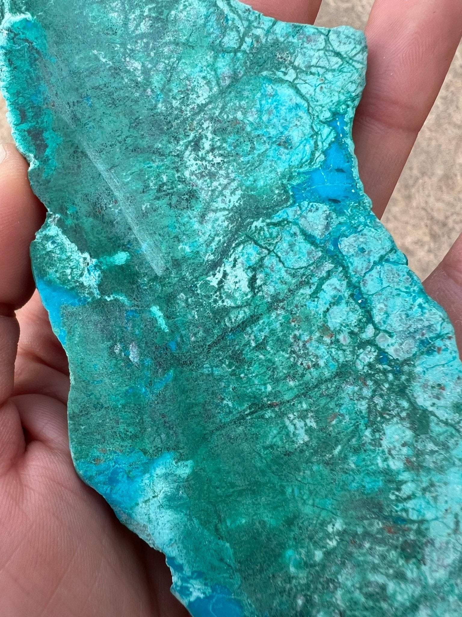 Blue River Chrysocolla Slab 142g - Purple Door Alchemy