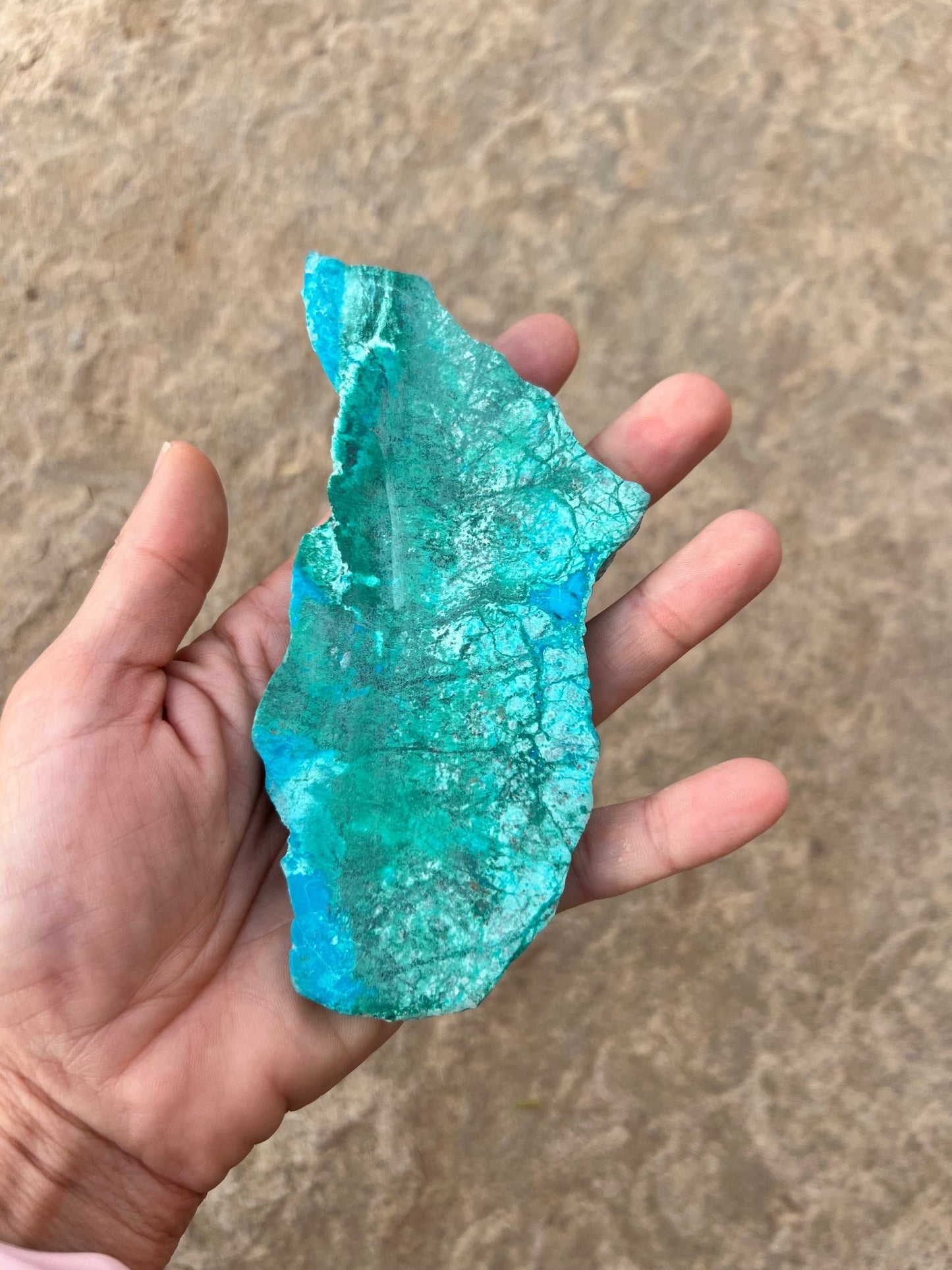 Blue River Chrysocolla Slab 142g - Purple Door Alchemy