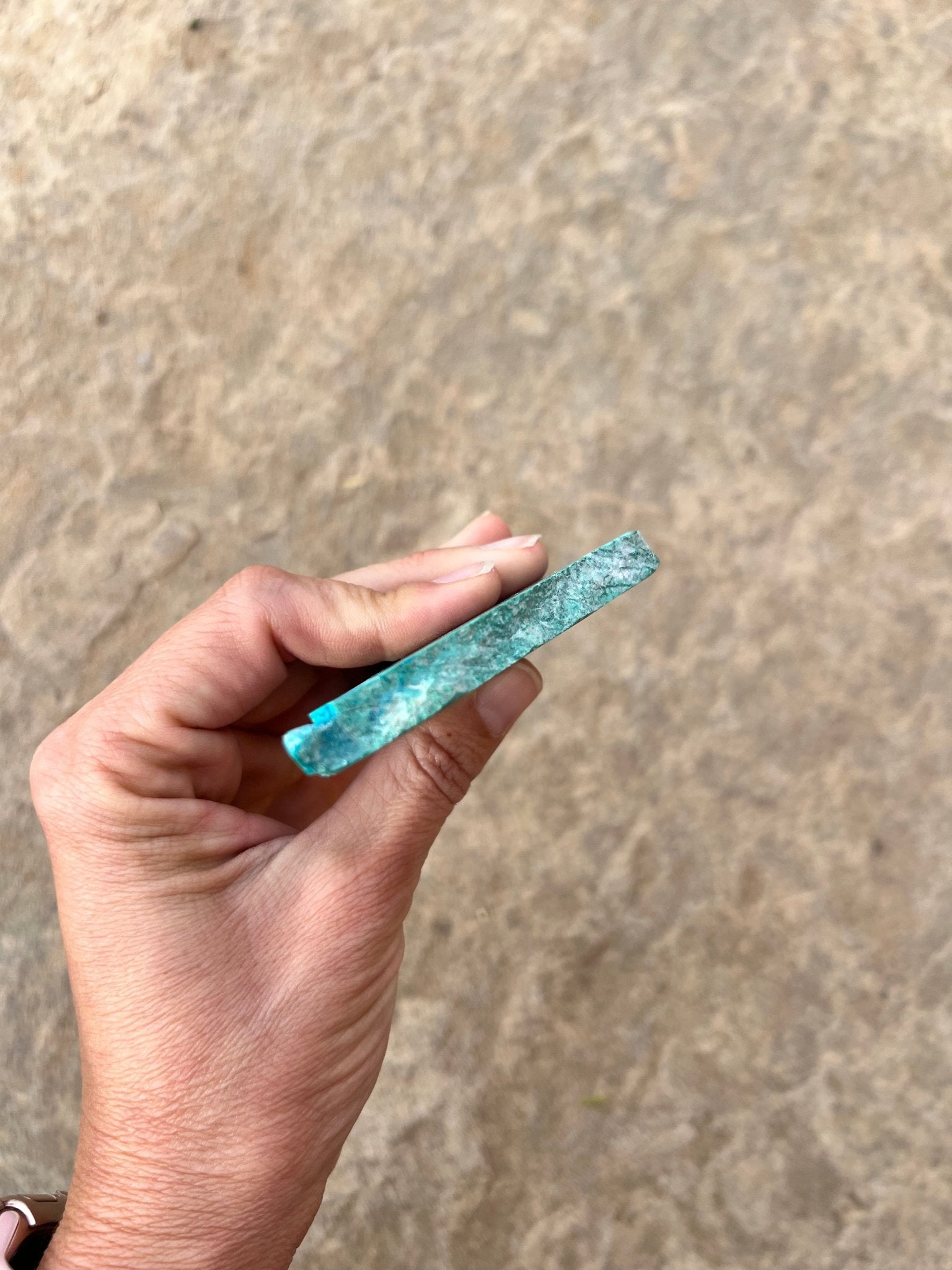 Blue River Chrysocolla Slab 142g - Purple Door Alchemy