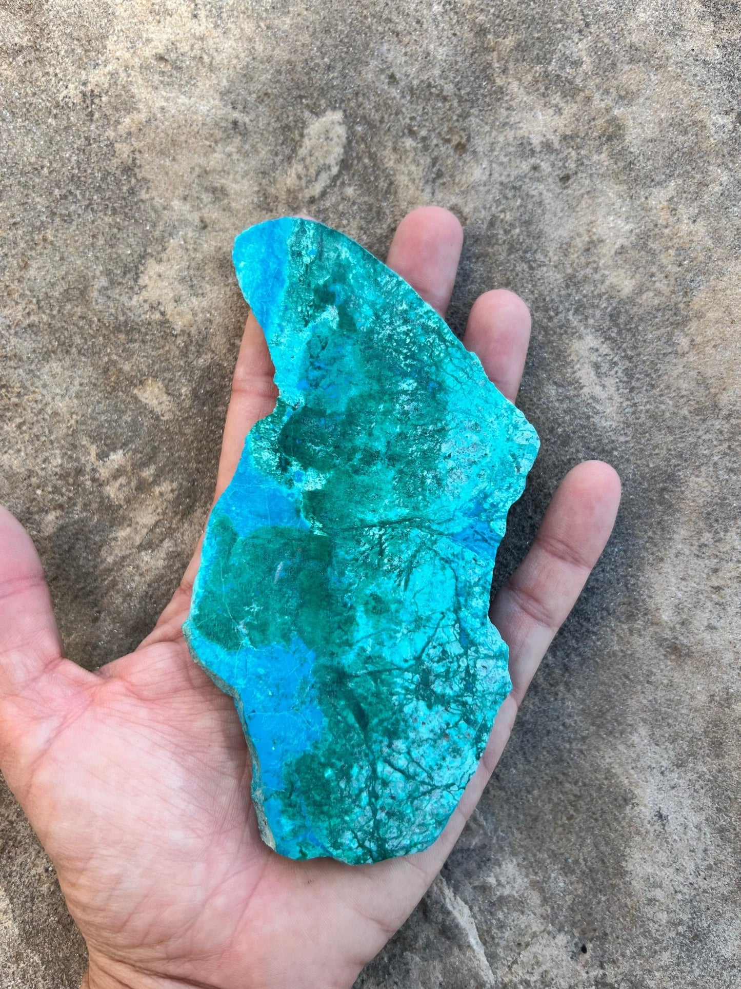 Blue River Chrysocolla Slab 144g - Purple Door Alchemy