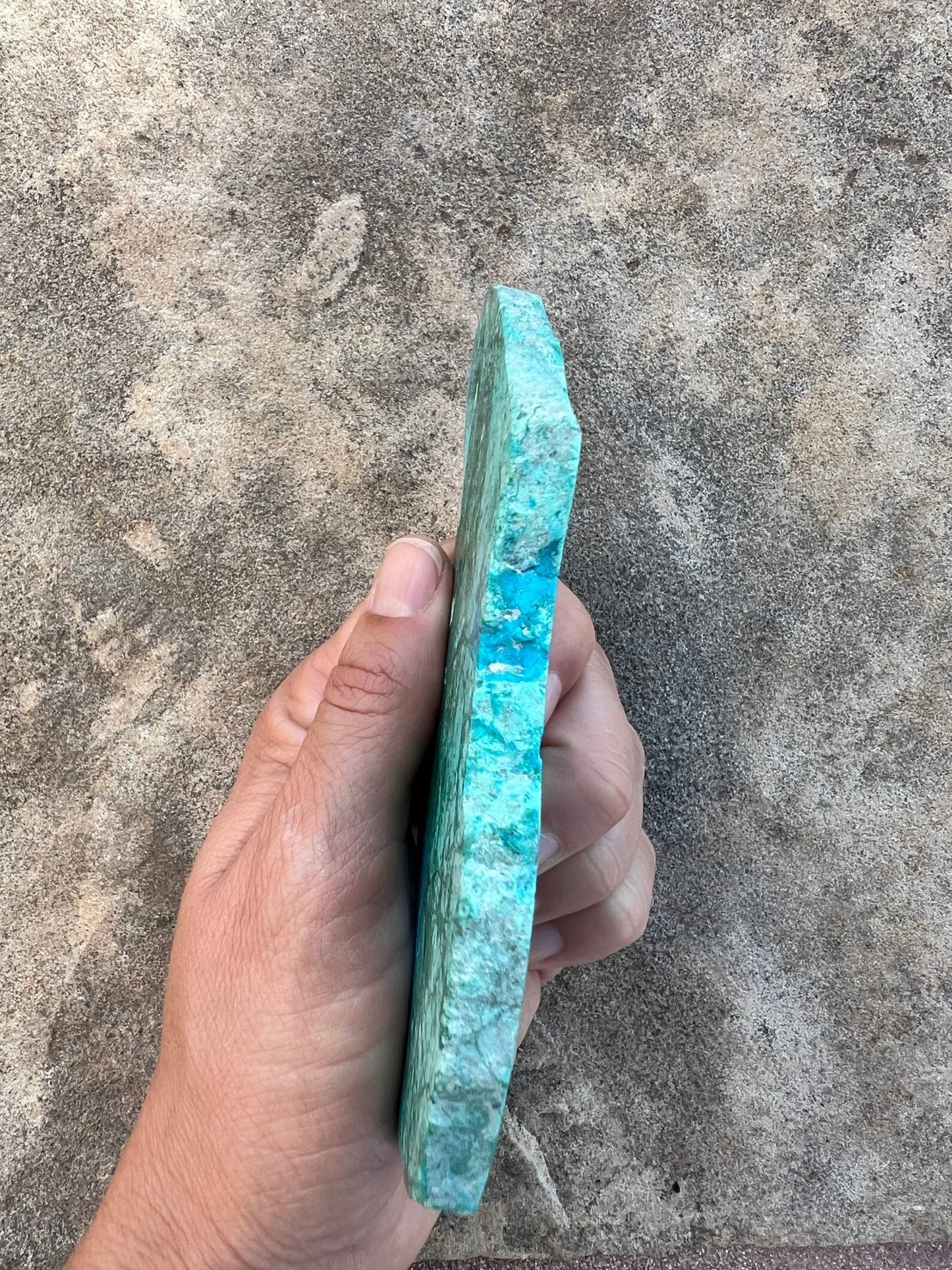 Blue River Chrysocolla Slab 144g - Purple Door Alchemy