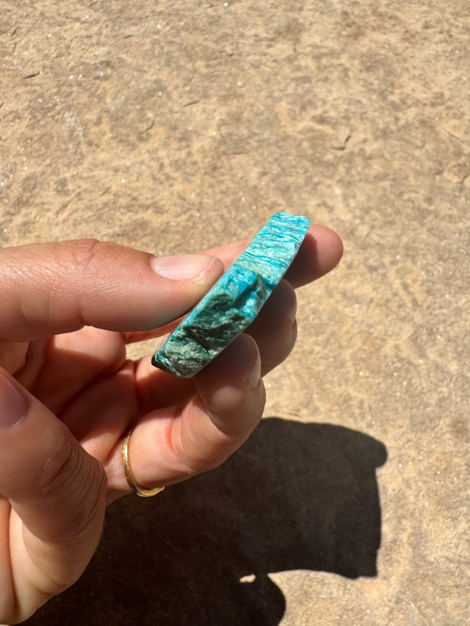 Blue River Chrysocolla Slab 28g - Purple Door Alchemy