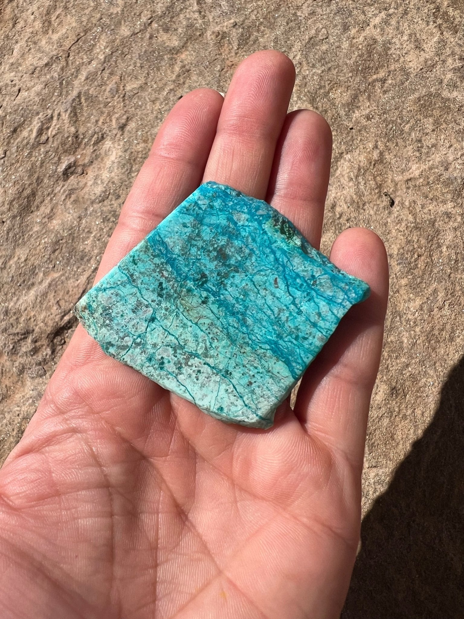 Blue River Chrysocolla Slab 28g - Purple Door Alchemy