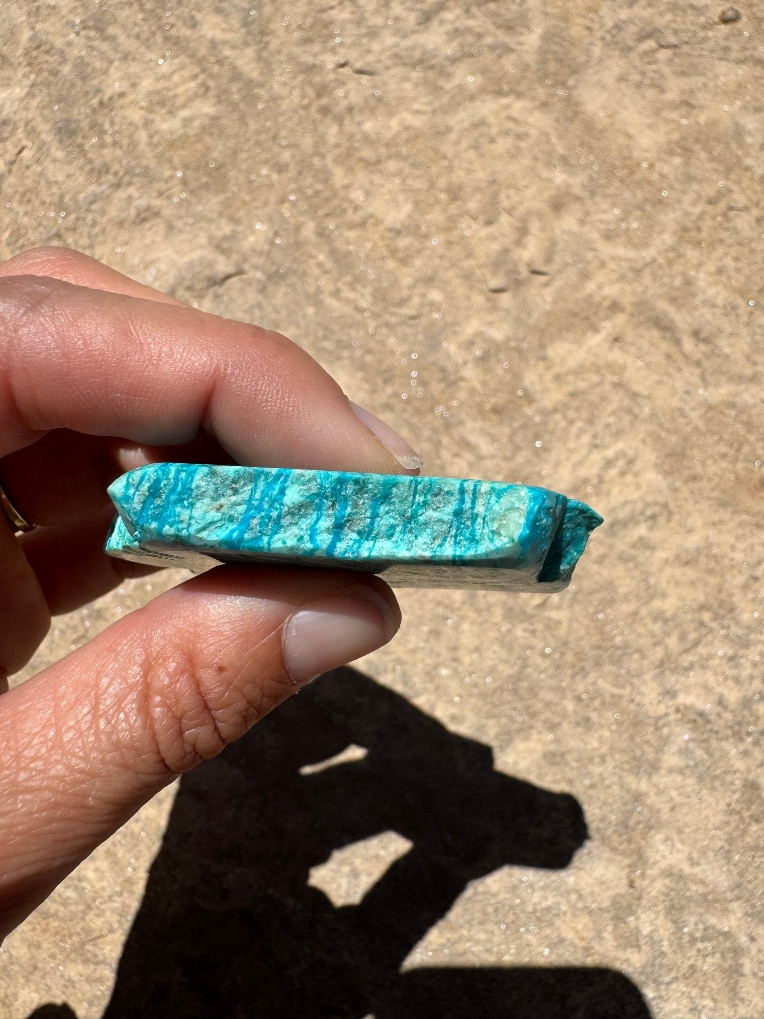 Blue River Chrysocolla Slab 49g - Purple Door Alchemy