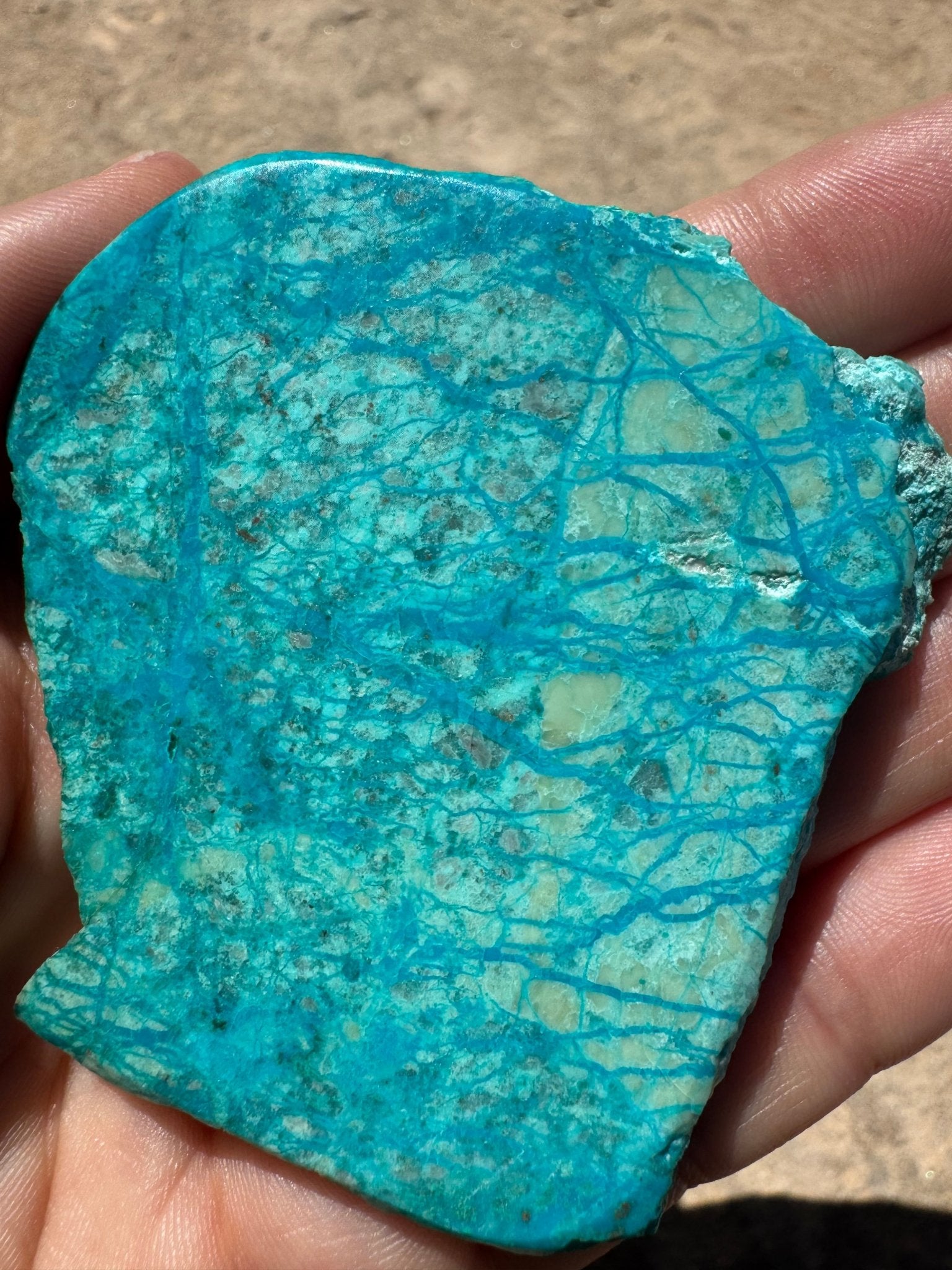 Blue River Chrysocolla Slab 54g - Purple Door Alchemy