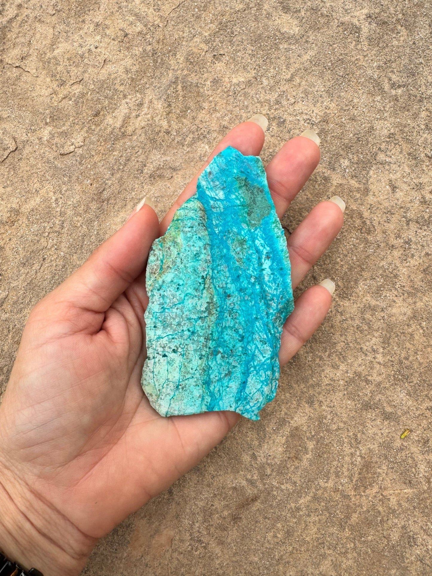 Blue River Chrysocolla Slab 73g - Purple Door Alchemy